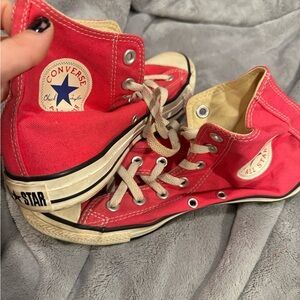 Converse Kids Red Canvas Sneakers